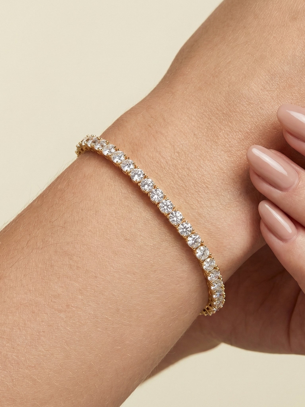 Rose Gold Moissanite Tennis Bracelet 18.86 CTW 925 Sterling 8"
